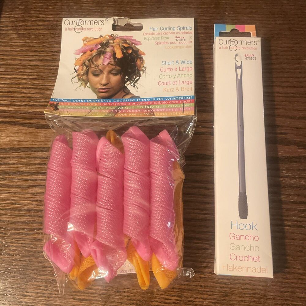 Curlformers Heatless Hair Curlers 10 Curlers & 1 Hooks For Short Medium Hair
